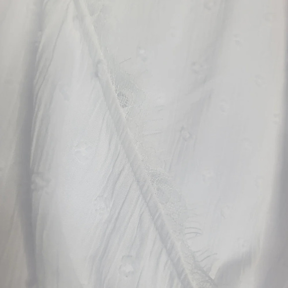 L'agence Mei Bell-Slevee Surplice Blouse Top white Sz XS - Picture 8 of 10